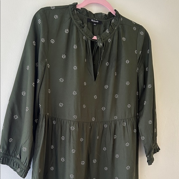 Madewell Olive Printed Tiered Maxi Dress - Picture 8 of 15